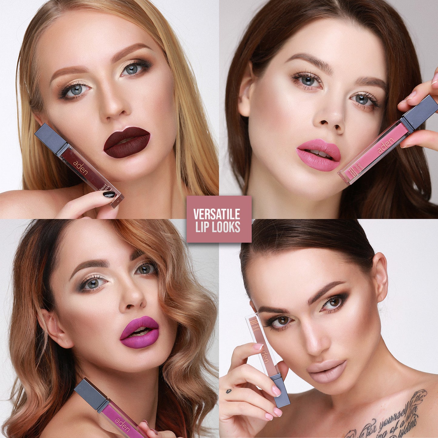 Set de lápiz labial y delineador de labios aden
