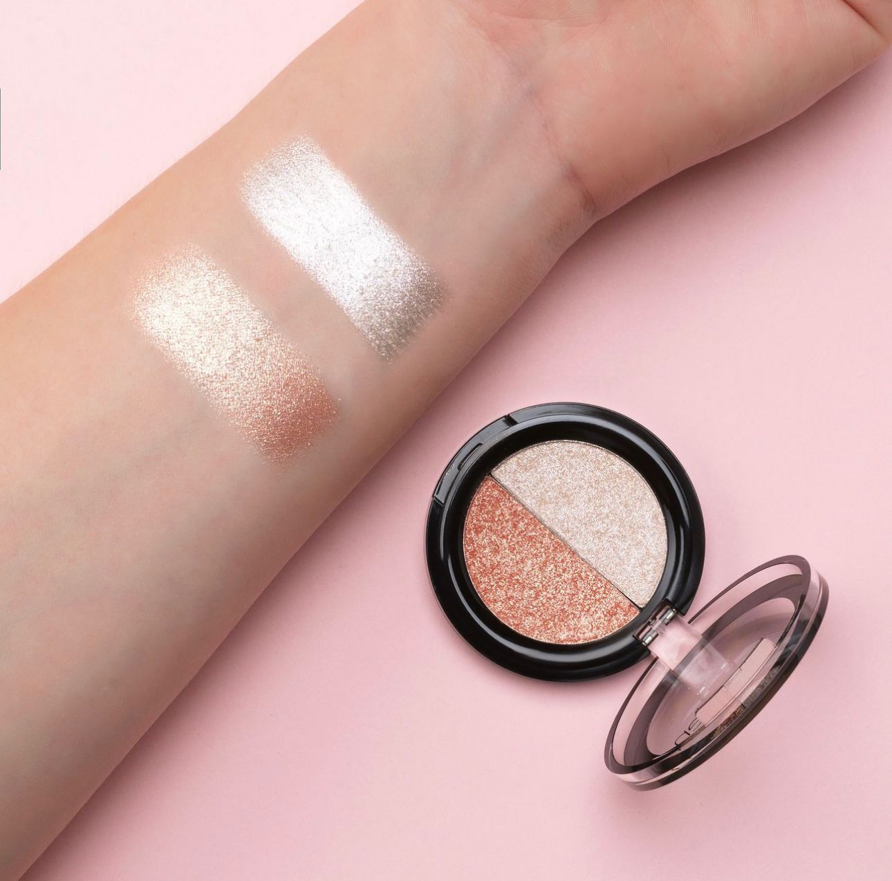Dúo de sombras de ojos en polvo aden Shine