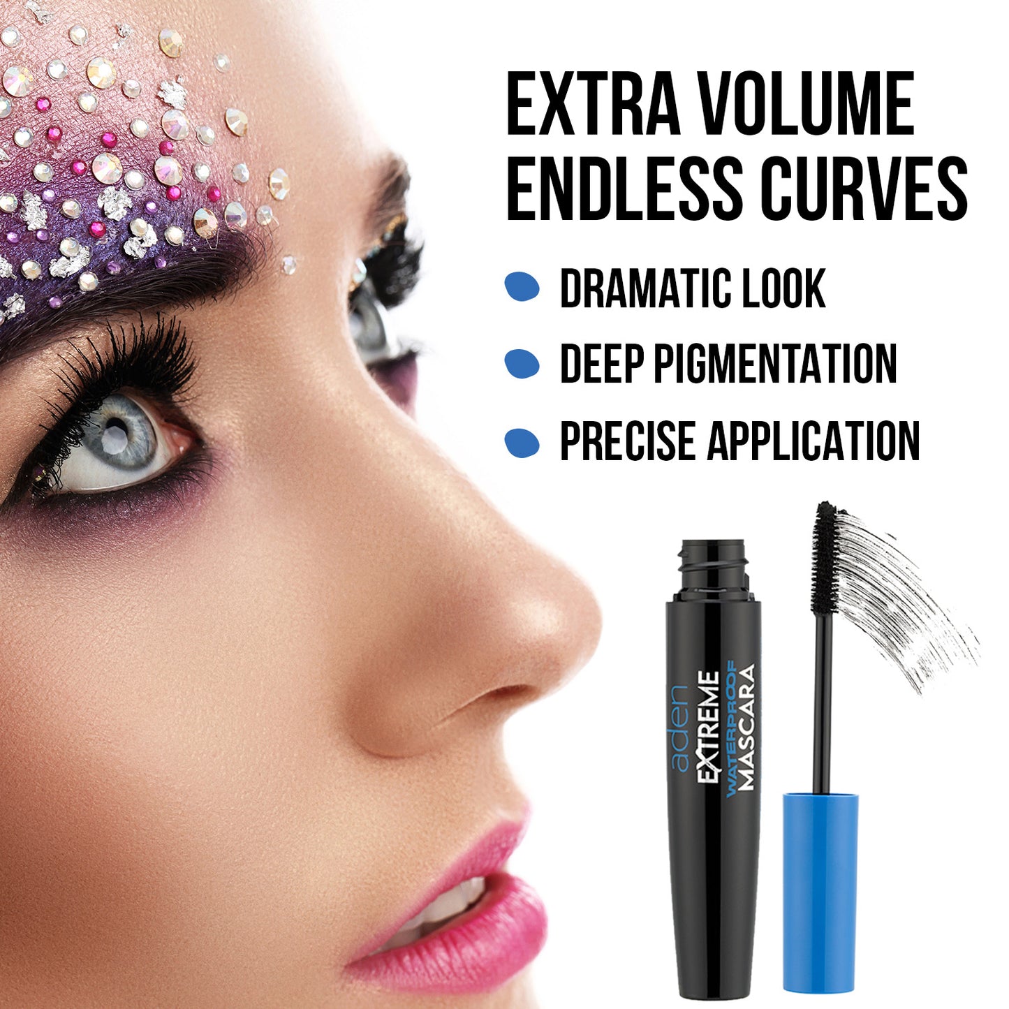 aden Extreme Waterproof Eye Kit Duo MÁSCARA Y DELINEADOR DE OJOS 24HR.