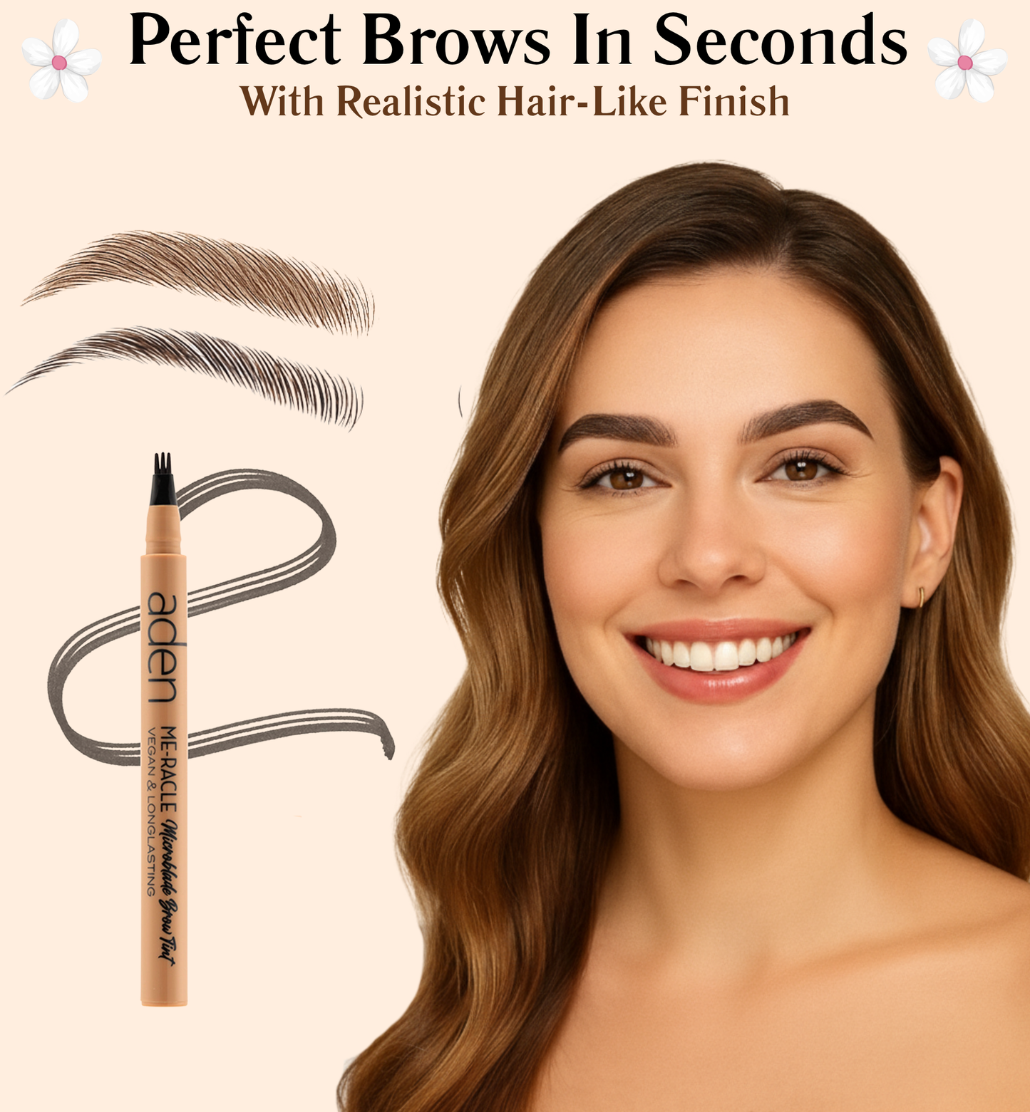 Tinte para cejas Aden: acabado natural y duradero. Fabricado en Italia.