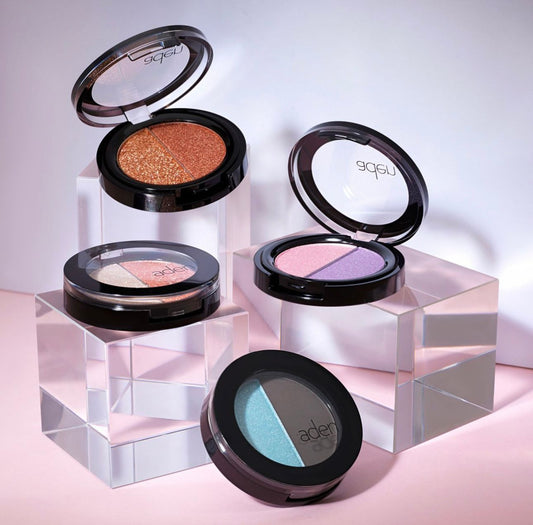 Dúo de sombras de ojos en polvo aden Shine