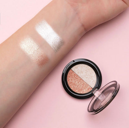 Dúo de sombras de ojos en polvo aden Shine
