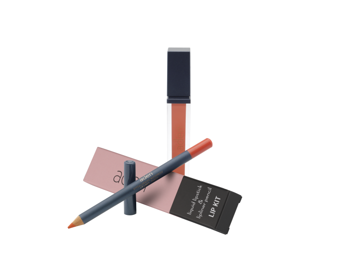 Set de lápiz labial y delineador de labios aden
